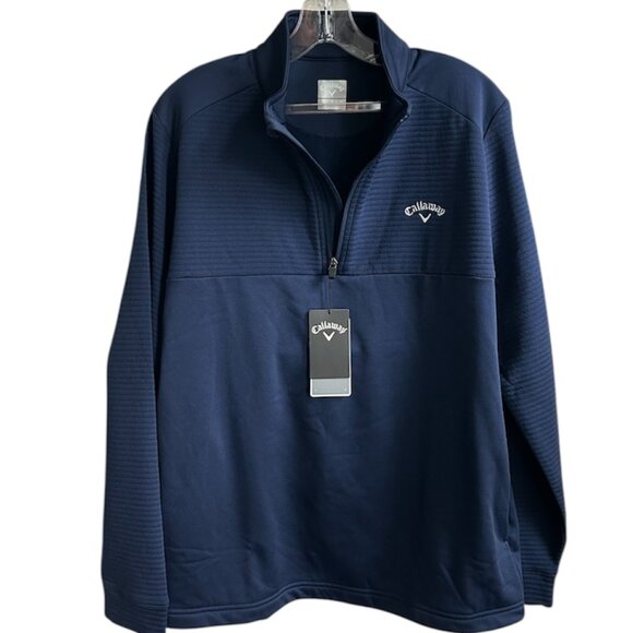 CALLAWAY Men's Navy Quarter Zip Navy Golf Sweater US. M - Picture 3 of 6